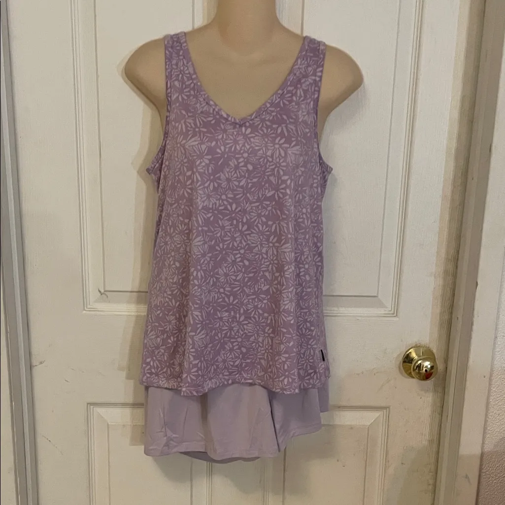 Lavender Floral Women's Shapewear Tank and shorts it’s a set - Image 2