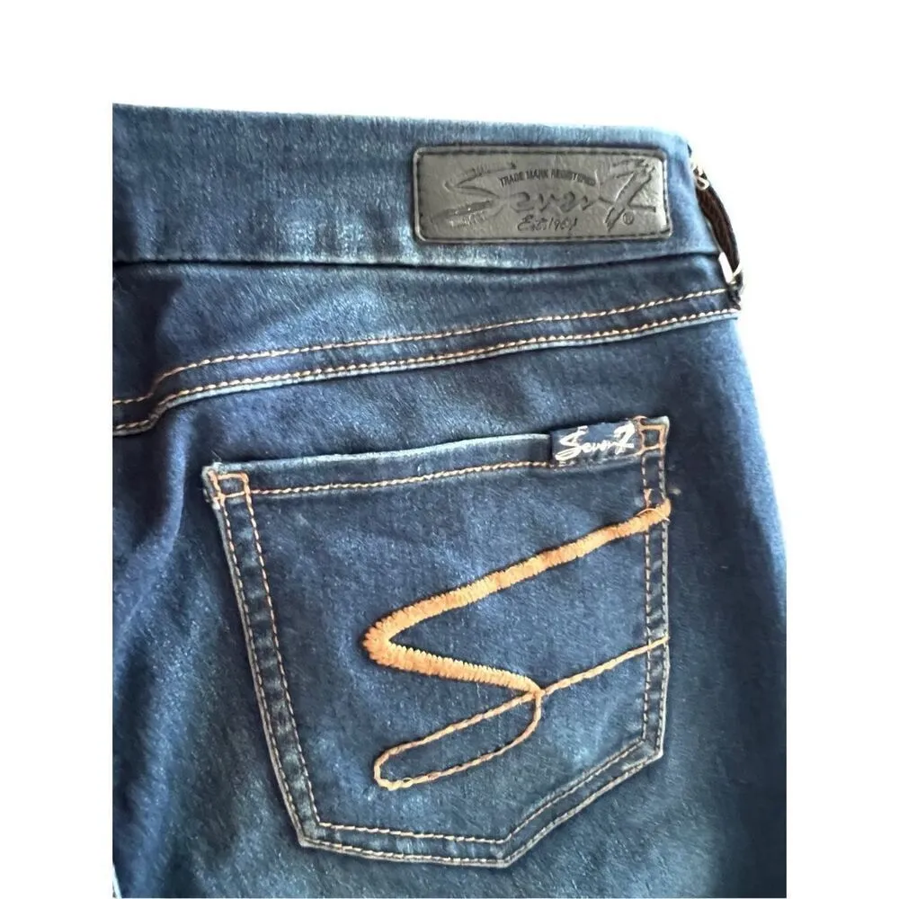 Seven7 leggings Jeans Womens Size 12 /14 Dark Wash Denim - Image 10