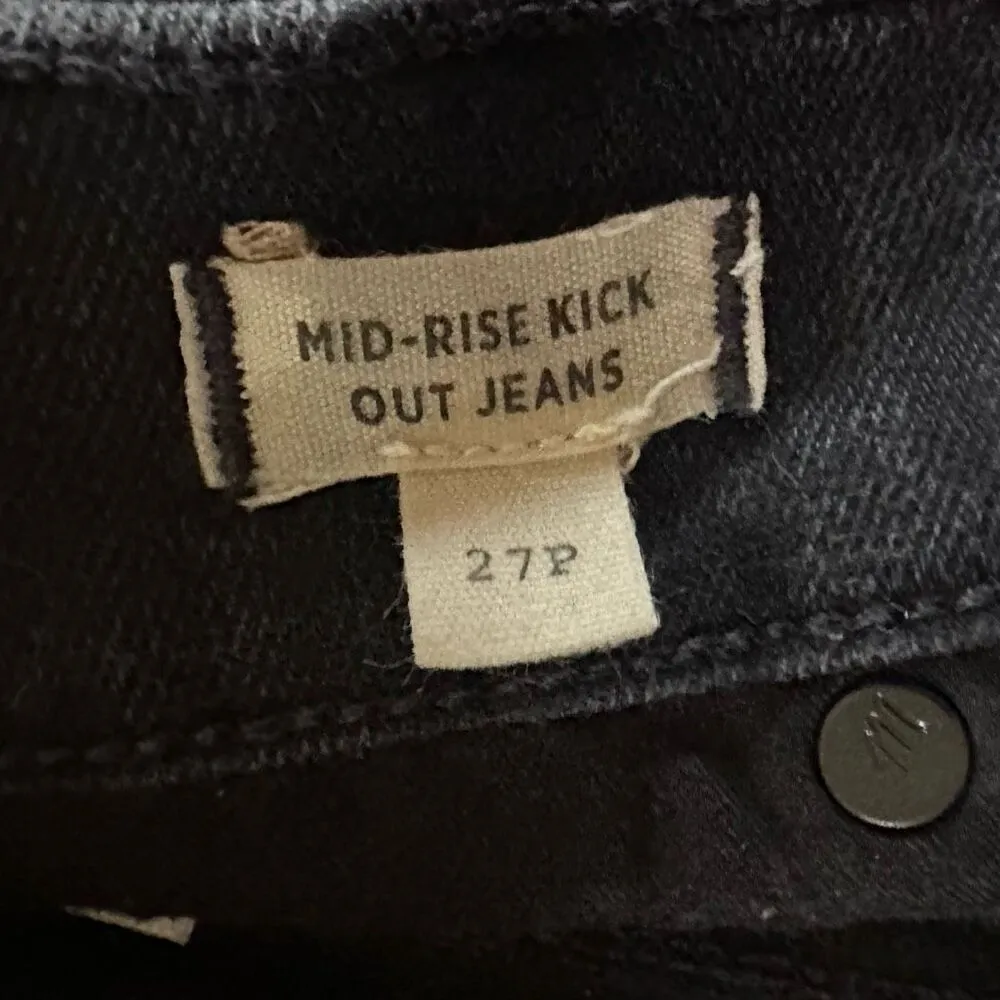 Madewell Petite Kick Out Crop Jeans in Black Rinse Wash Size 27 - Image 9