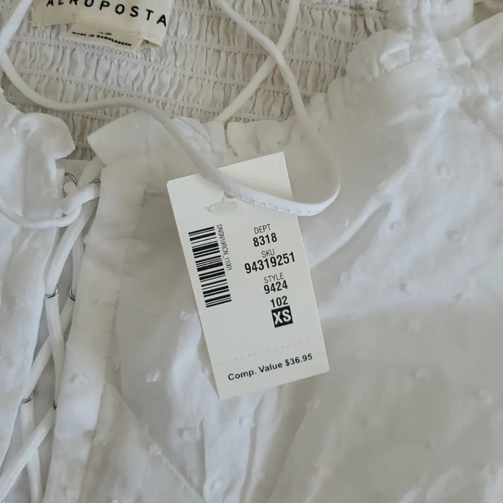 COPY - NWT Aeropostle Cute White Ruffle Shirt - Image 3