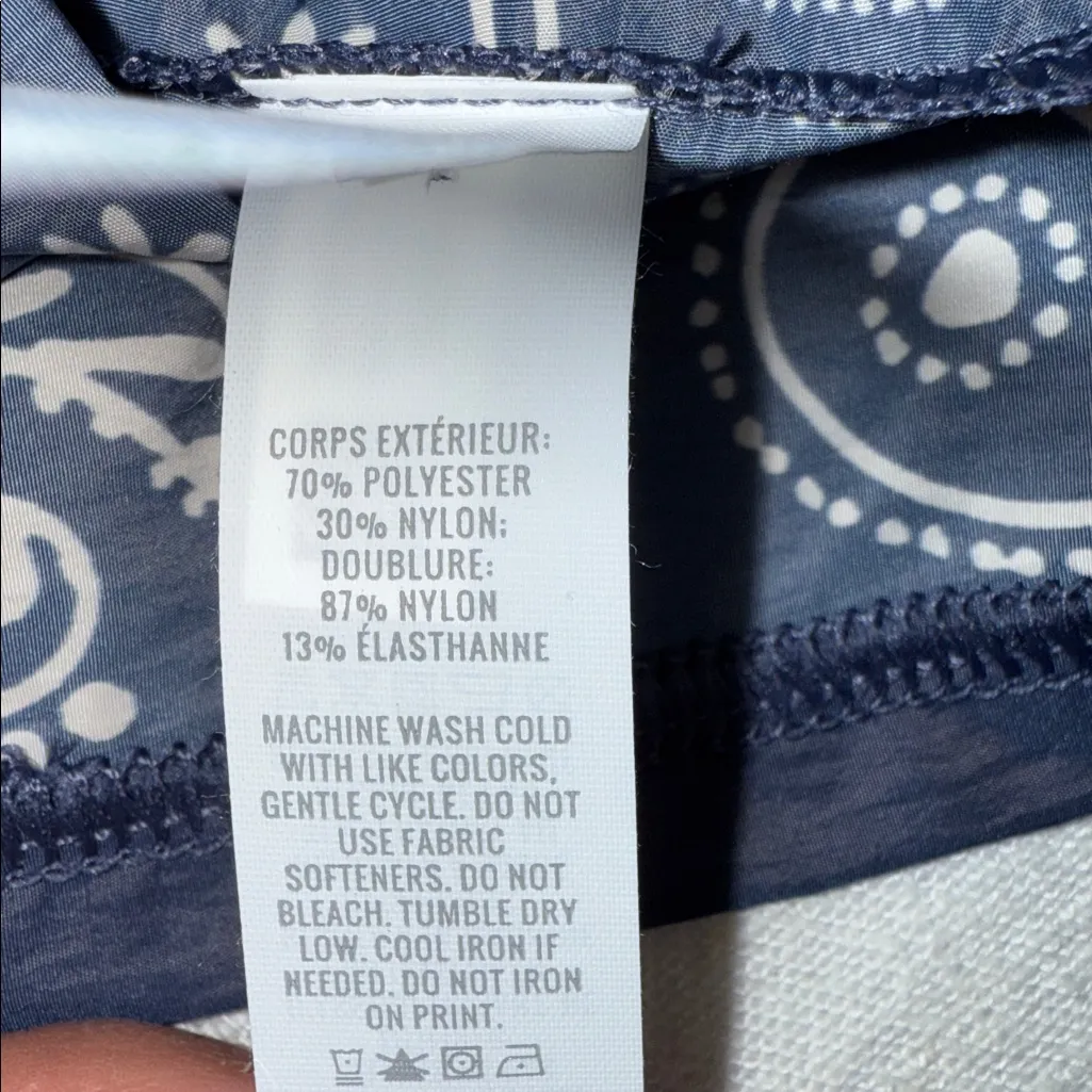 Aerie Navy Blue Paisley Skirt - Image 5