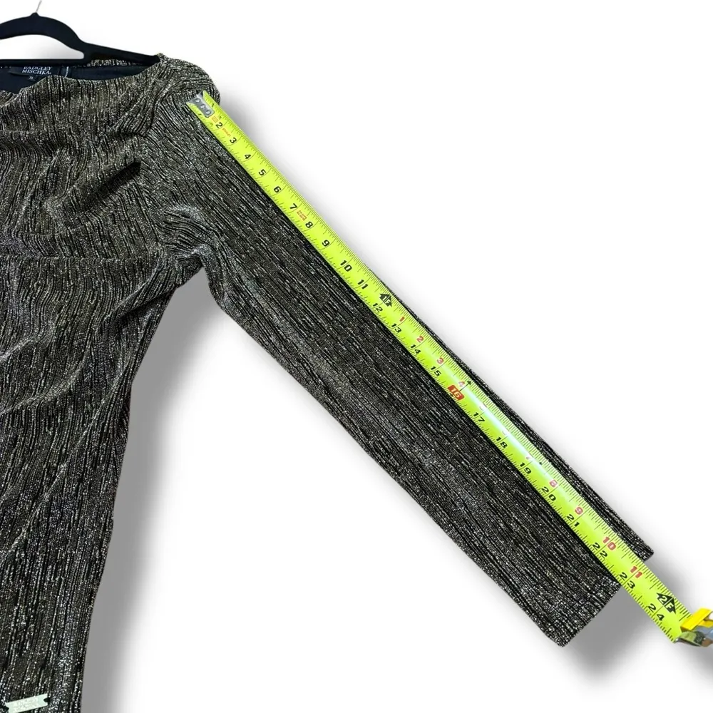 Badgley Mischka Metallic Gold Sparkly Formal Office Dressy Blouse - Size XL - Image 5