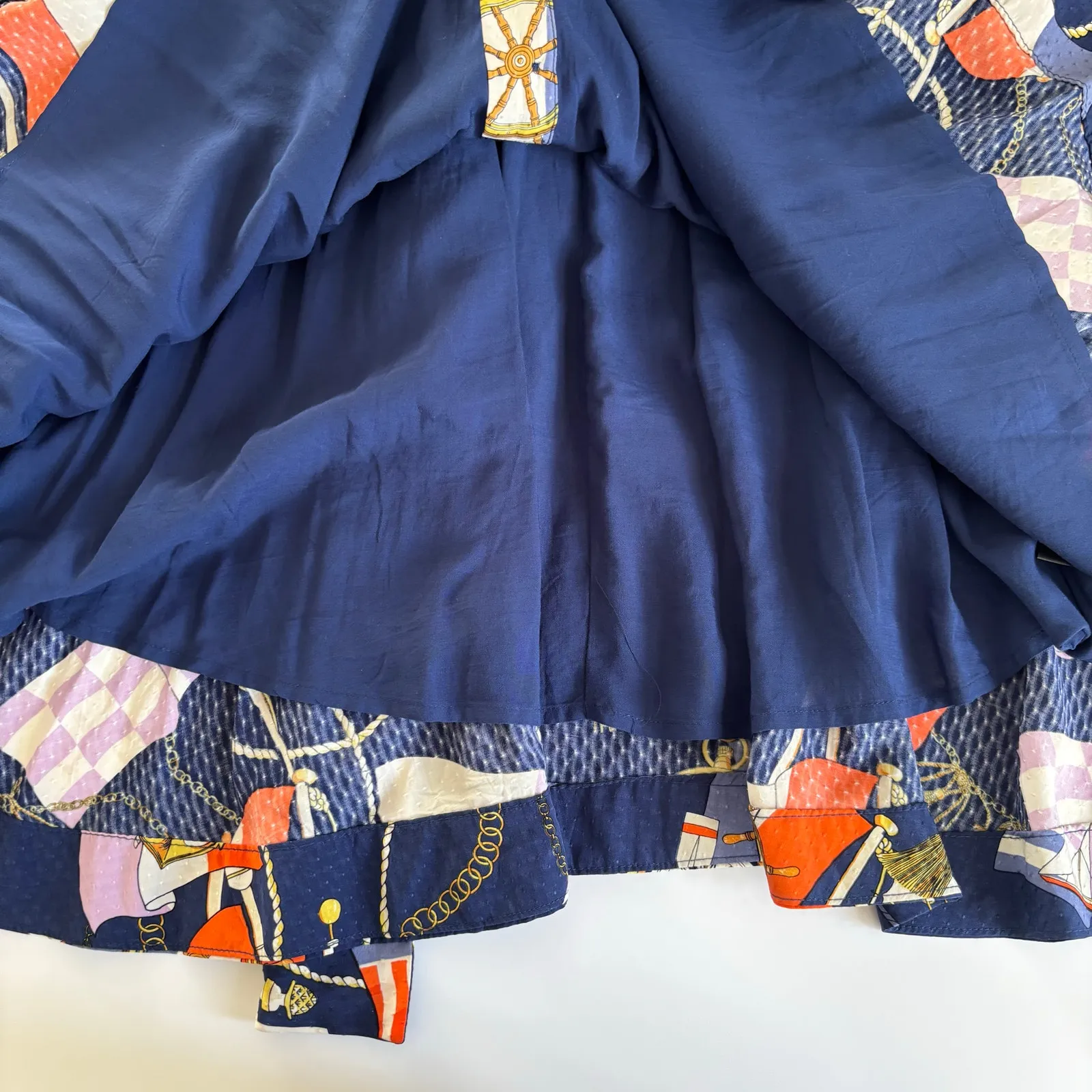 Maeve Anthropologie Nautical Coastal Mini Button Down Shirt Dress Women’s Medium Blue - Image 10