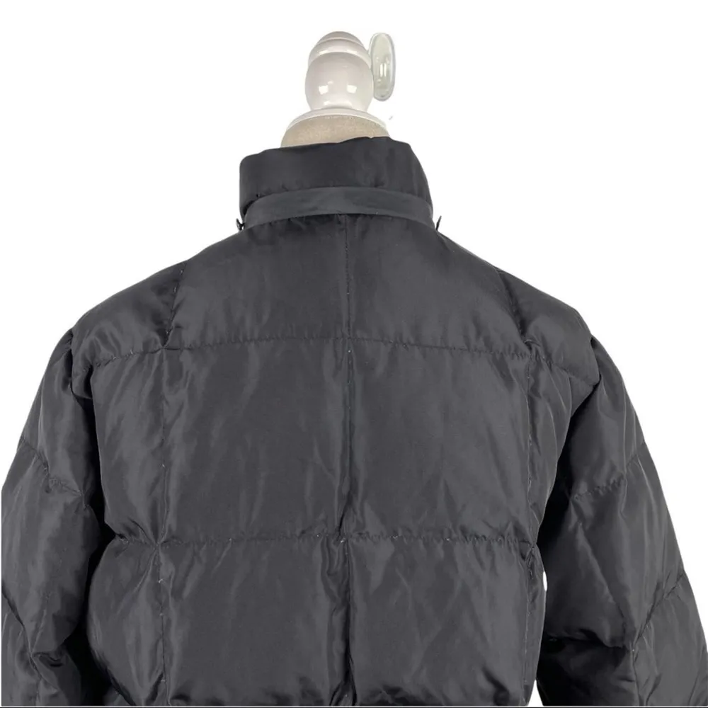 Alfani Black Quilted Feather Down Full Zip Puffer Coat Jacket Medium - Image 10