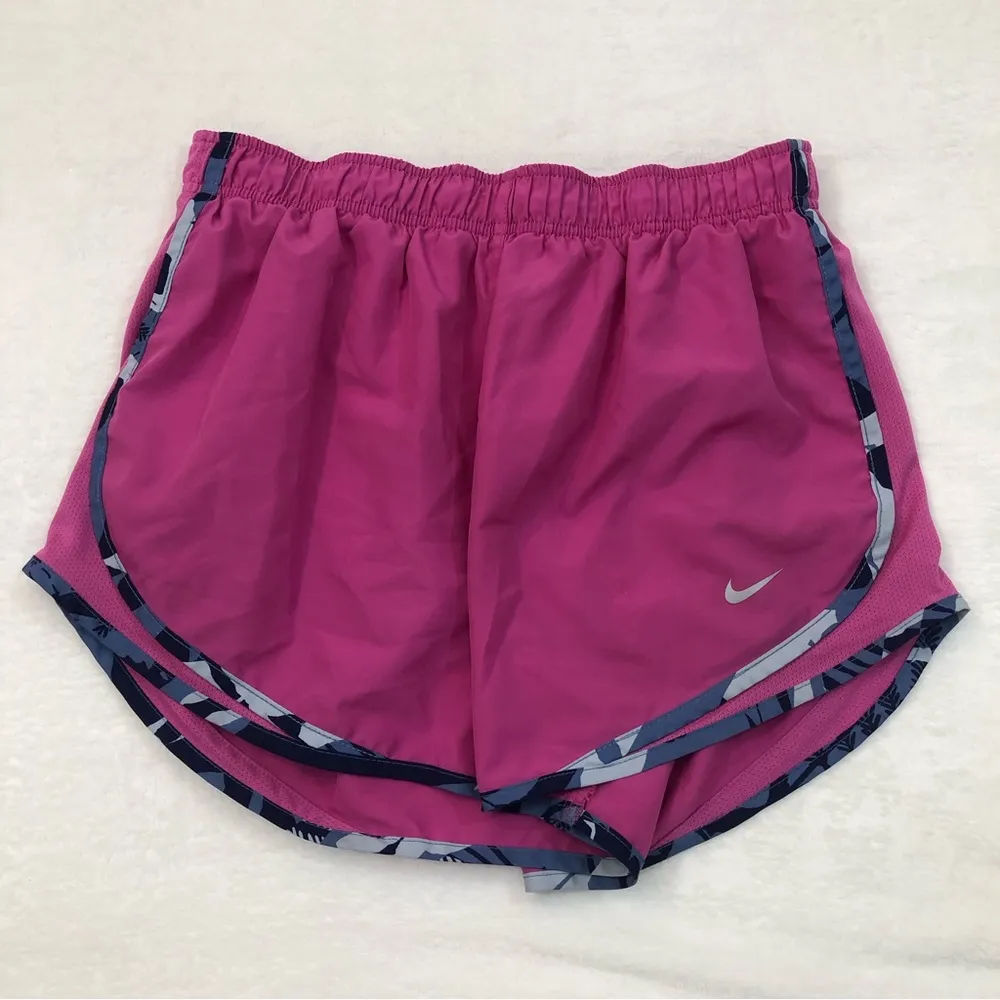Dri Fit Pink & Blue Camo Outline Athletic Running Jogging Shorts Womens M - Image 3