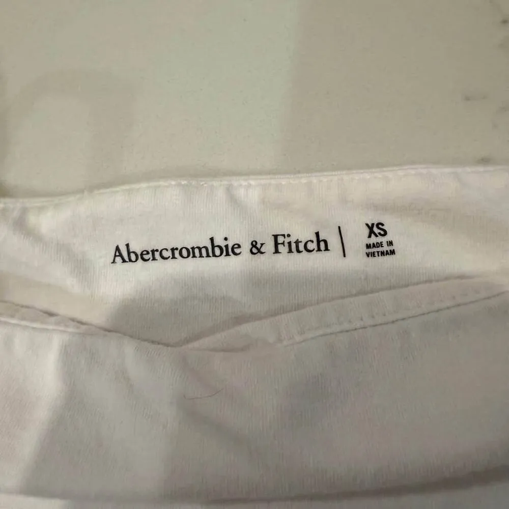 Abercrombie & Fitch High Neck Spaghetti Strap Tank Top Bodysuit Women's XS White - Image 4