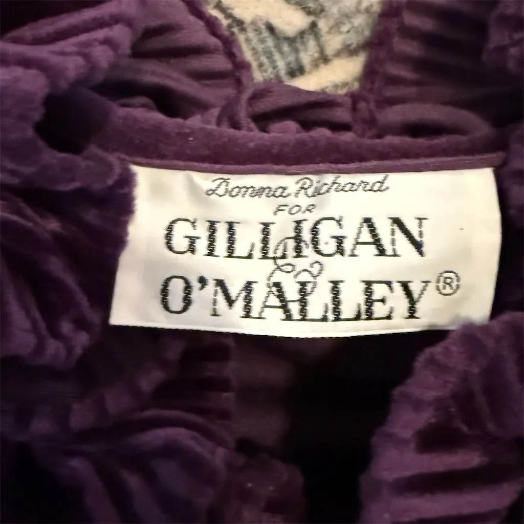 Gilligan & O'Malley Women's Purple Kimono Robe M Long Sleeve Ruffle Tie Size M - Image 9