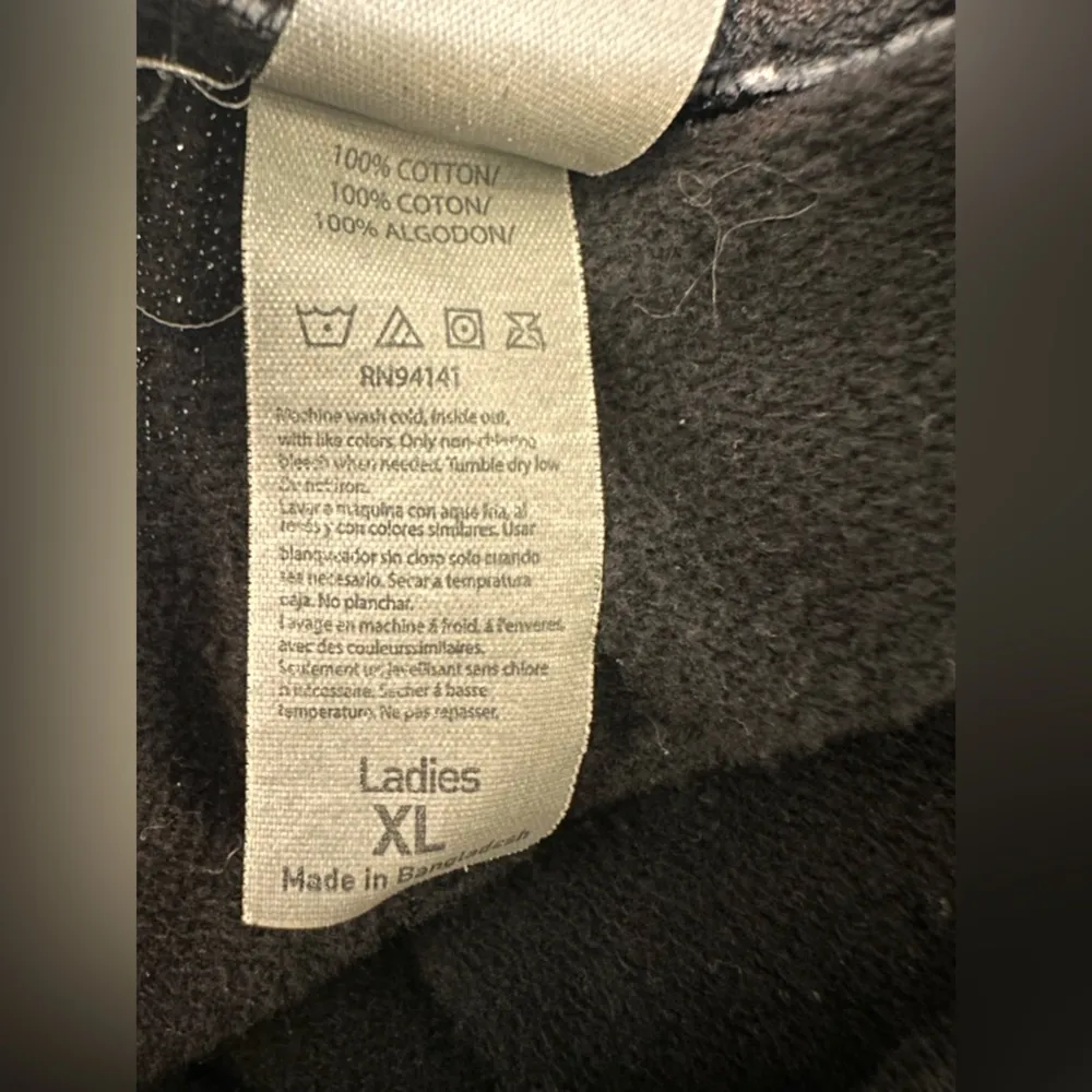 Instant Message Black Joggers with White Sassy Pants Graphic Size XL - Image 5