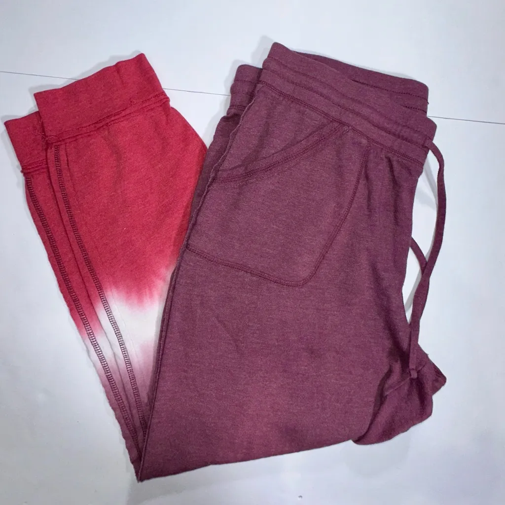 EUC KNOX ROSE burgundy and red tie-dye sweatpants‎ - XL - Image 3