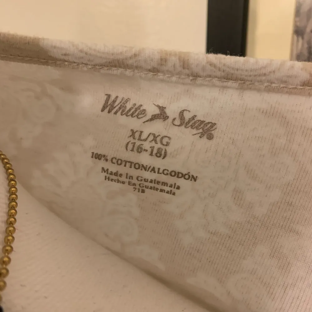 White Stag Oatmeal and White Printed Top - Image 6