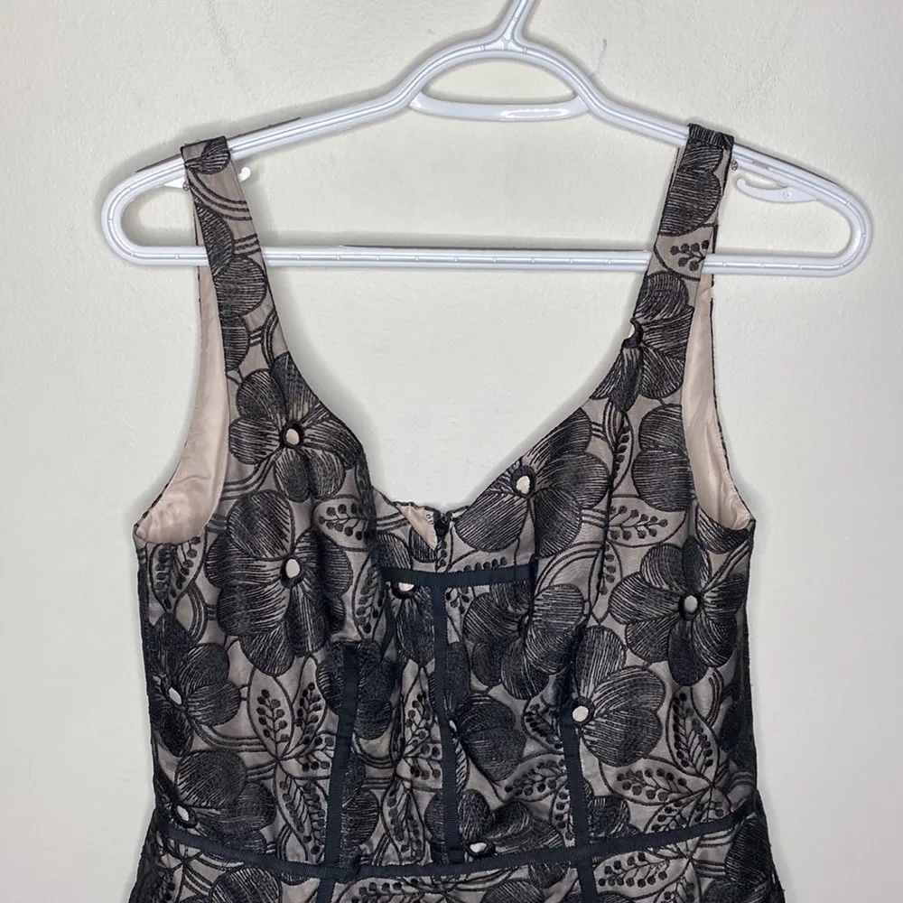 Jill Jill Stuart black floral lace overlay cocktail dress size 10 - Image 3
