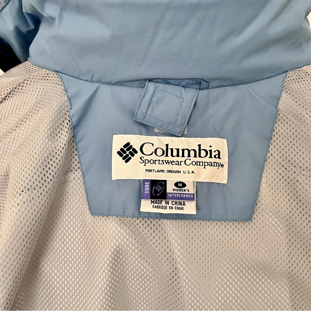 Columbia 4-in-1 Powder Blue Interchange Hooded Jacket, Size M - Image 7