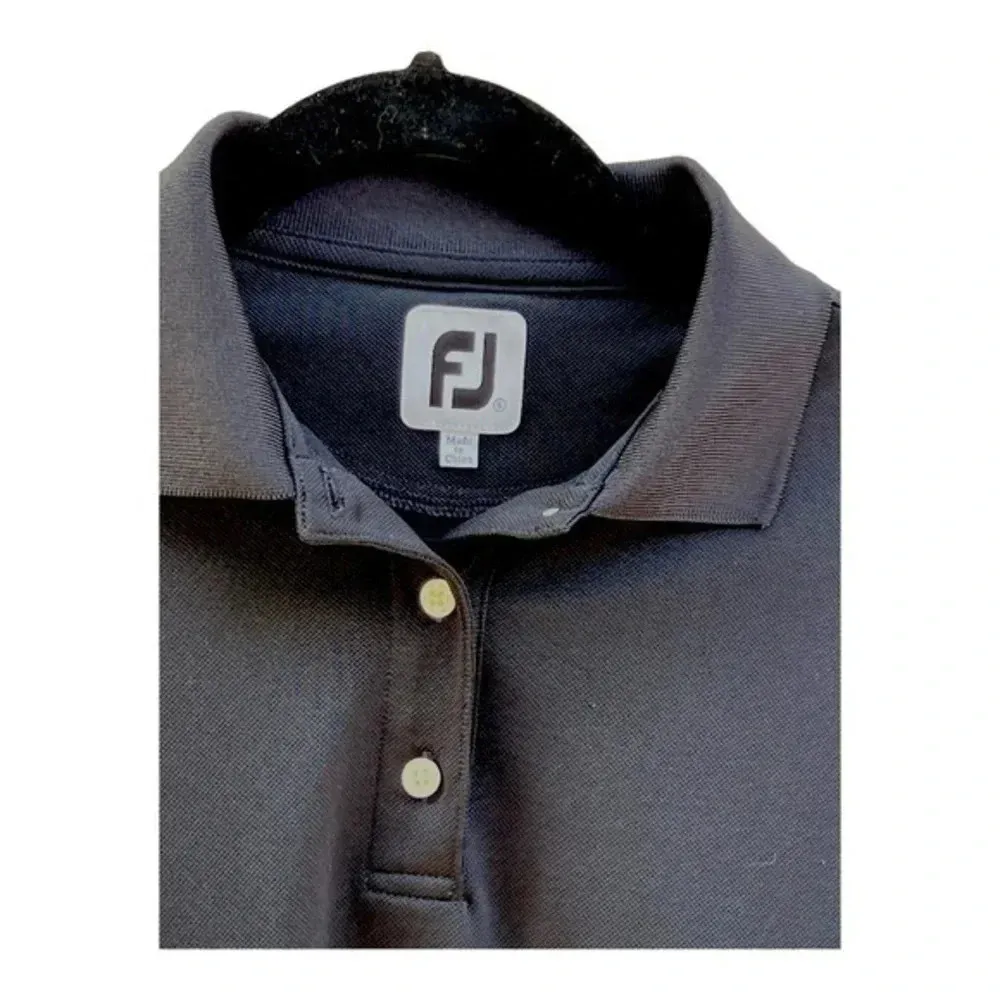 Foot Joy Womens Size Small Black Golf Polo Golden Eagle Logo‎ Short Sleeve​​​ - Image 3