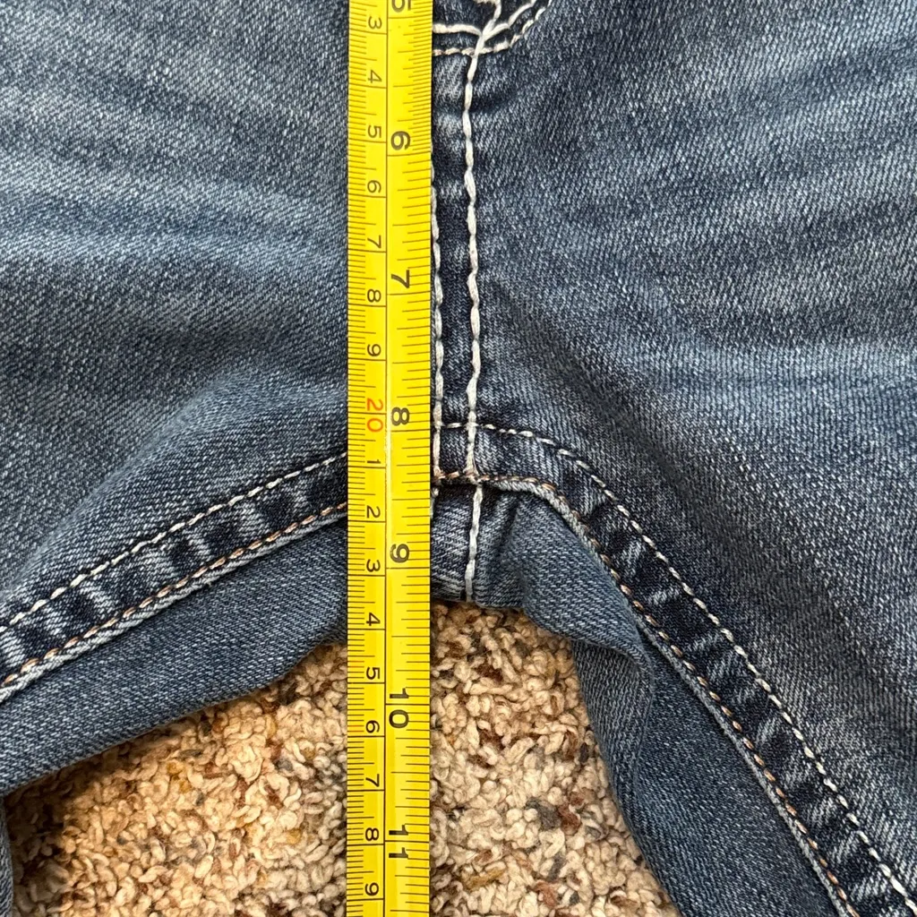 Grace in LA Embroidered Blue Medium Wash Bootcut Jeans Western Cowgirl Size 30 - Image 14