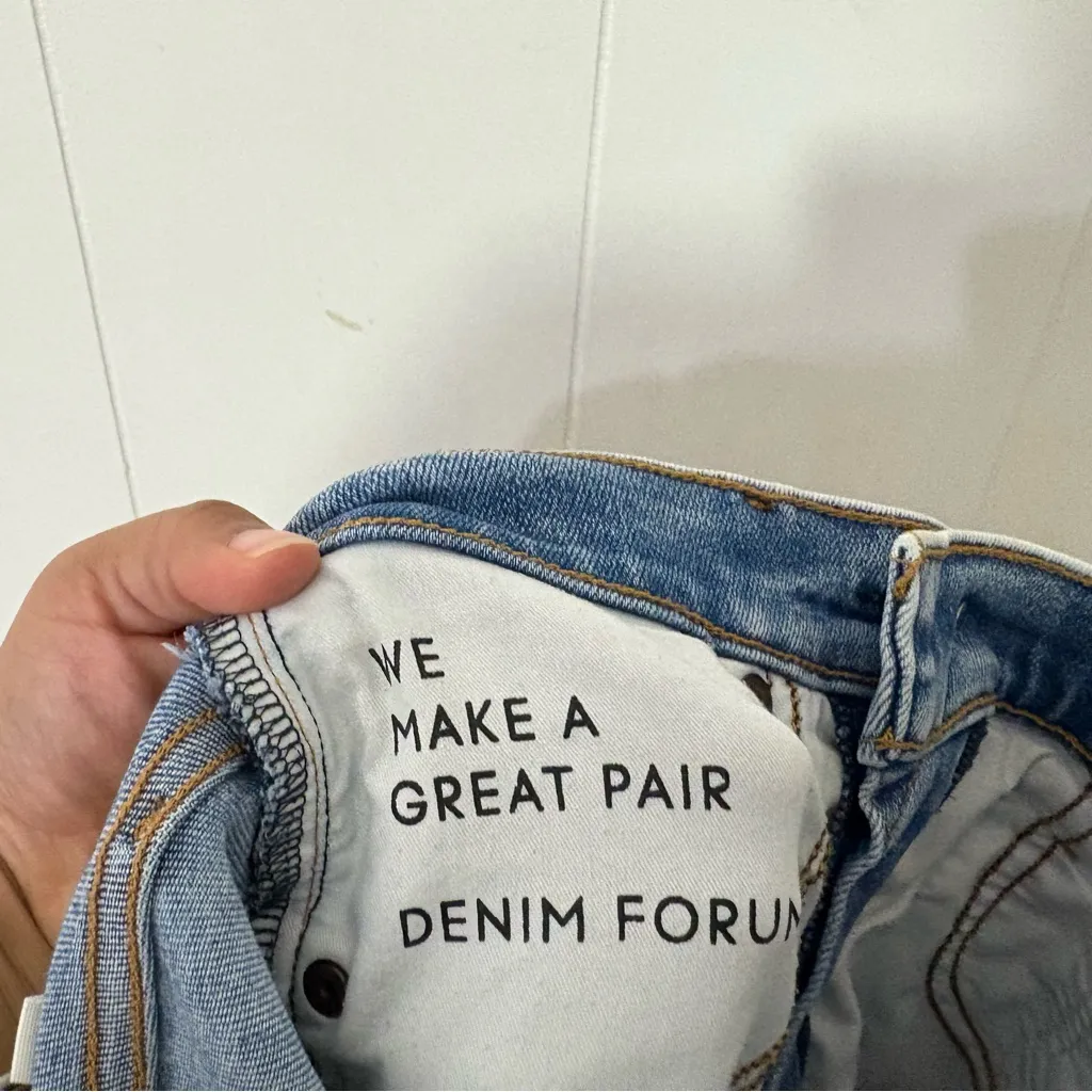 Denim Forum The Lola High Rise Skinny Crop Jeans Size 27 Light Wash Blue - Image 11