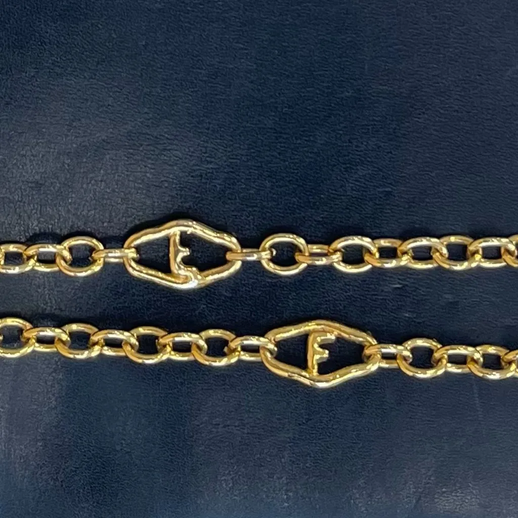 Salvatore Ferragamo Vintage Firenze 4 Navy Leather Clutch Shoulder Bag-Preowned - Image 9