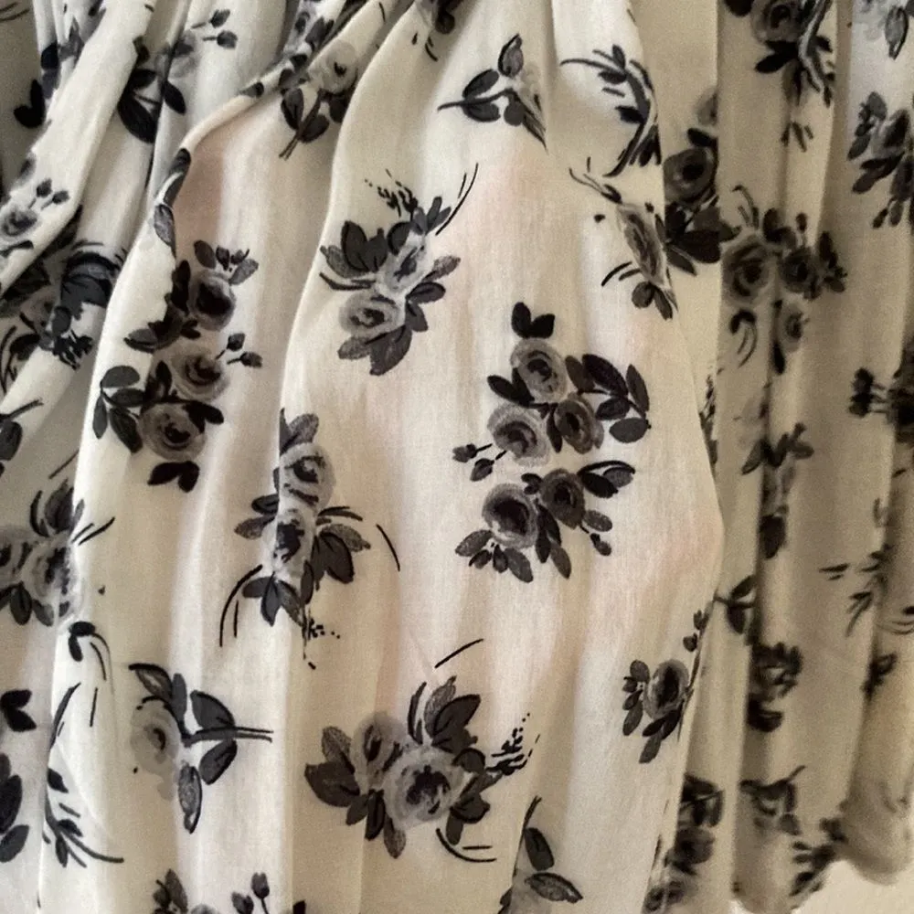 NEW Brandy Melville Luma Skirt Floral White One Size Skater Circle Hem Soft NWOT - Image 7
