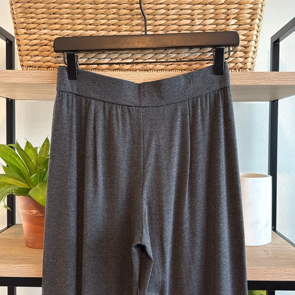 NWT Eileen Fisher Mid-Rise Jersey Knit Pull On Wide Legging Casual Pant, XXS - Image 5