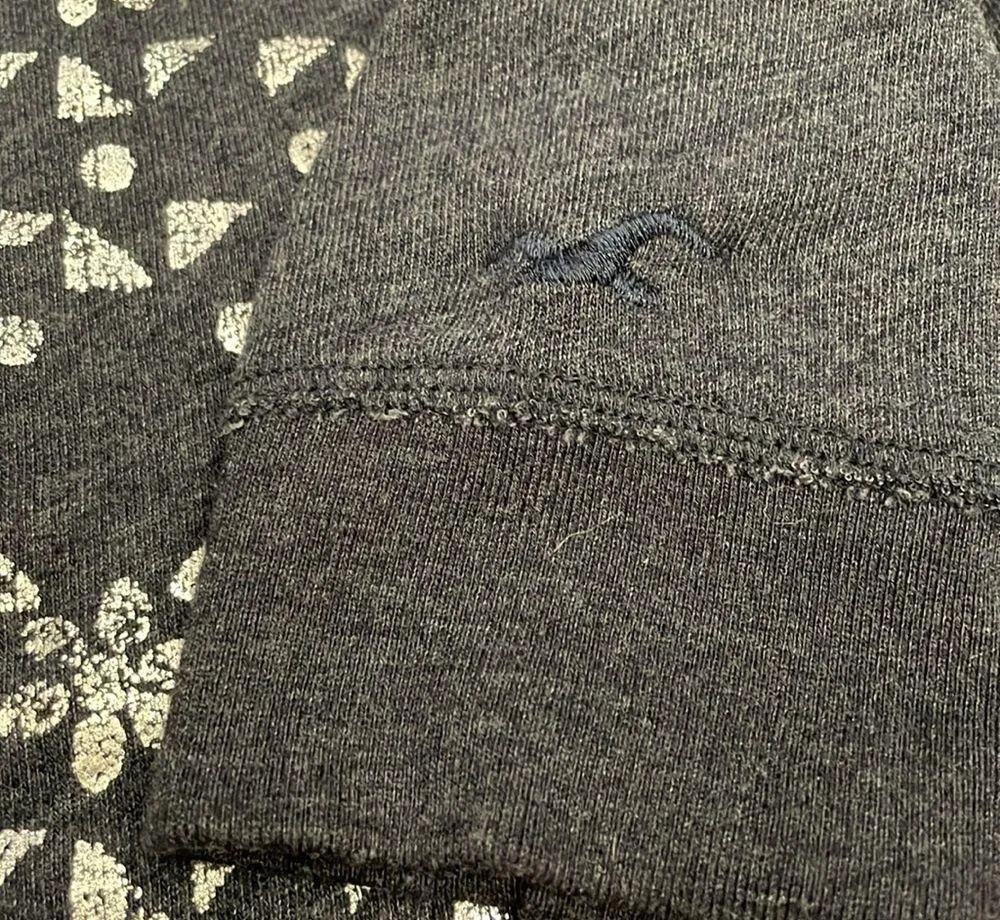 NWT  Heather Blue with Silver Print Long Sleeve Women's Sweatshirt M - Image 8