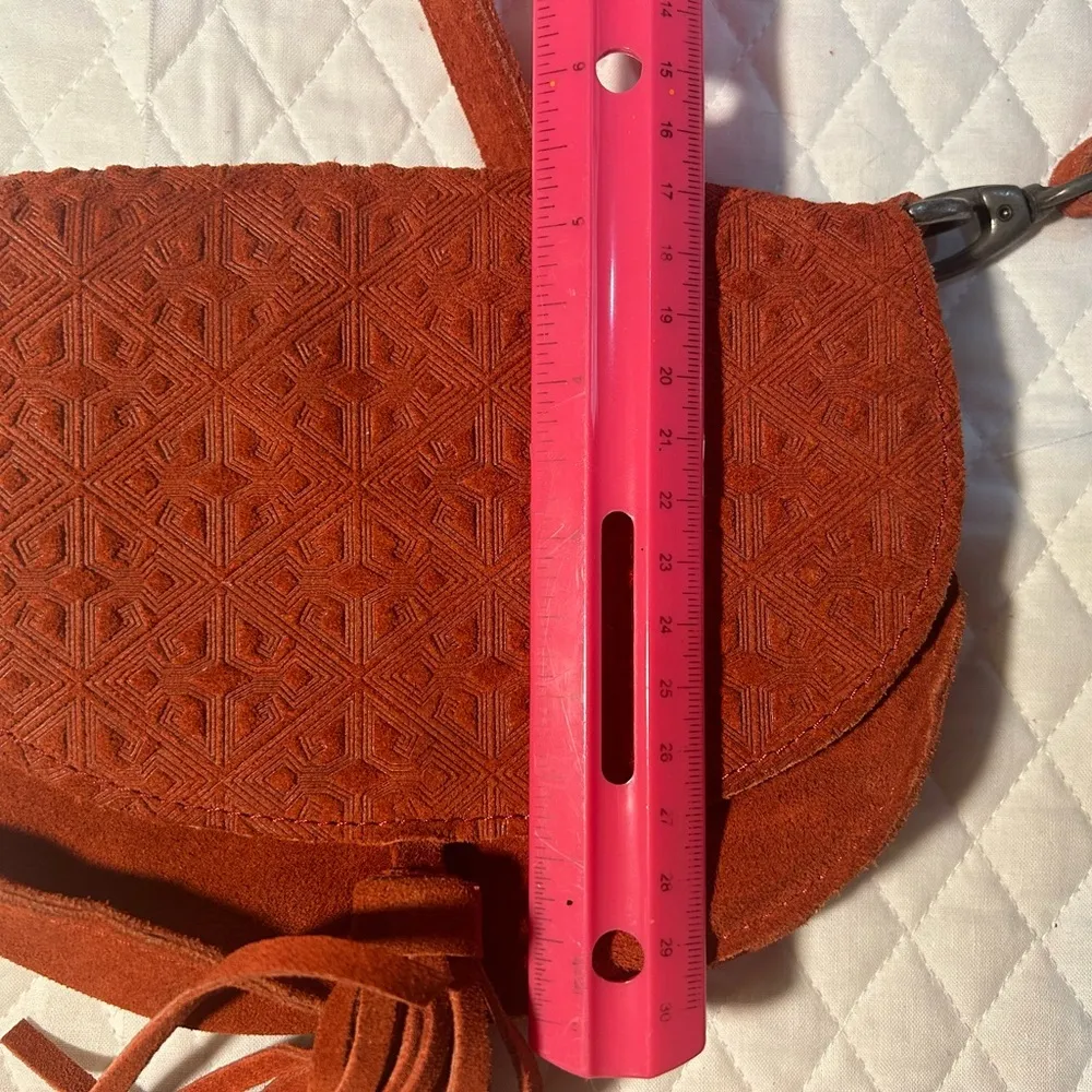 Ecote  Red Suede Purse Shoulder Bag Small - Image 5