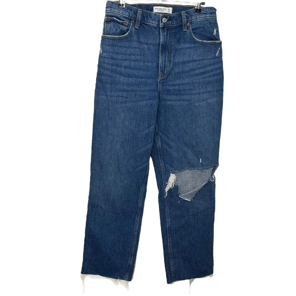 Abercrombie & Fitch Curve Love 90s Jeans Women’s Size 29 8 Short Ultra High Rise - Image 2