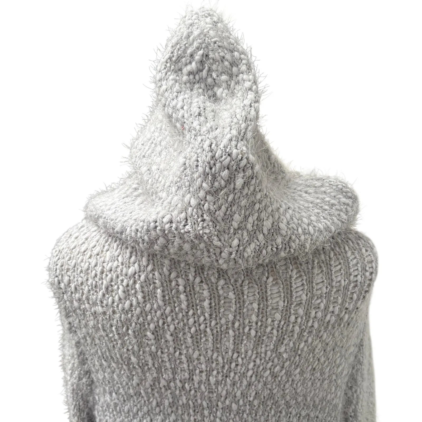 Miracle Sweater Cardigan S/M Gray Marled Pockets 3/4 Sleeve Hygge Cozycore NWT - Image 6