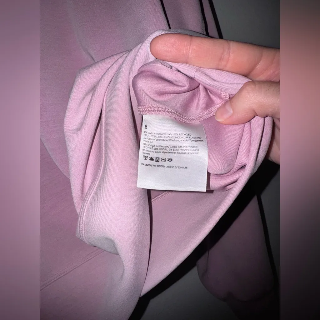 Lululemon Softstreme Perfectly Oversized Cropped Crew 8 Pink Peony - Image 4