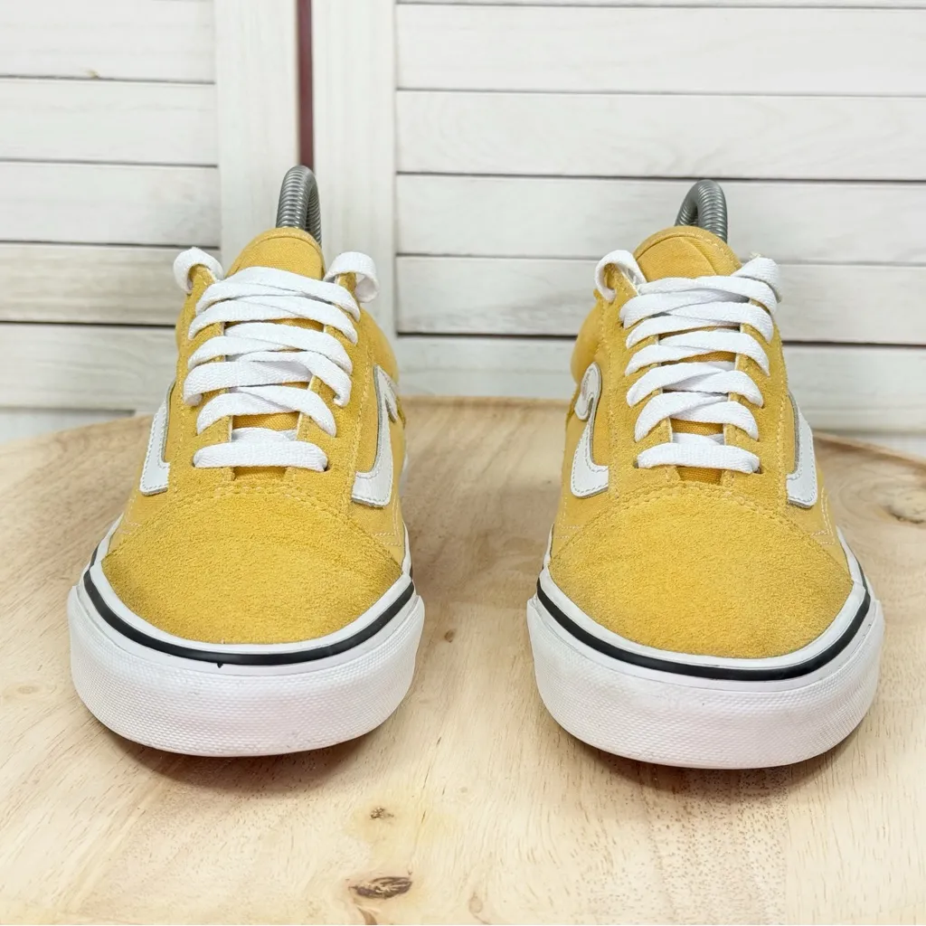 Vans Old Skool Canvas Suede Low Top Sneakers Mustard Yellow 6 Men 7.5 Women - Image 2