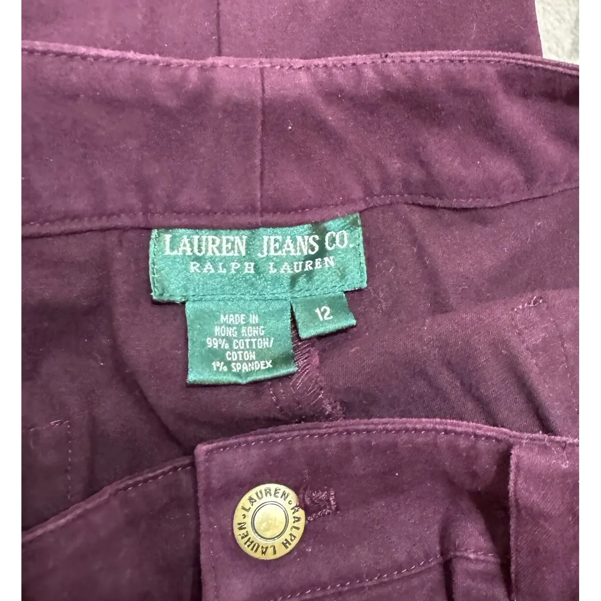 Y2K Ralph Lauren‎ RL Classic Straight Burgundy Mid Rise Western Pockets Pants-12 - Image 3