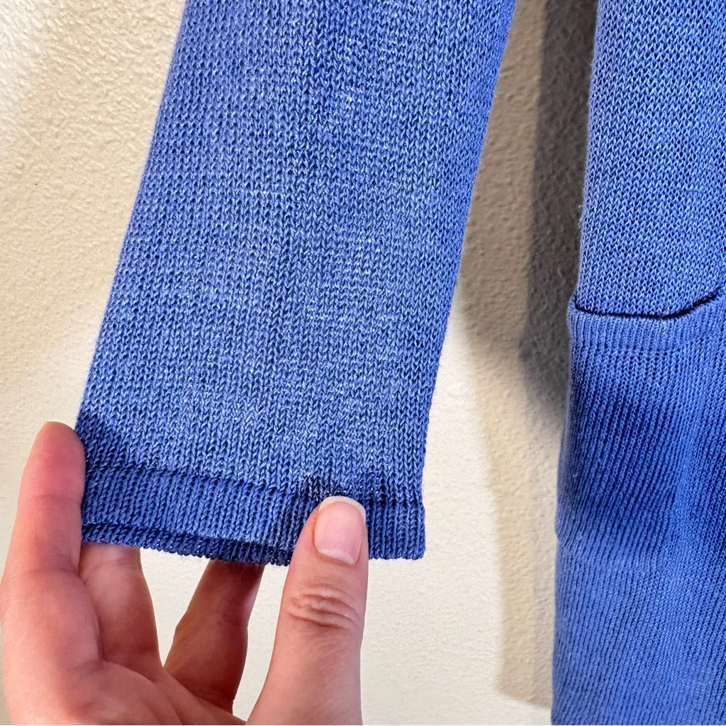 J Jill Blue Linen Blend Cardigan Sweater Womens SP Beachy Breathable Sustainable Size undefined - Image 9