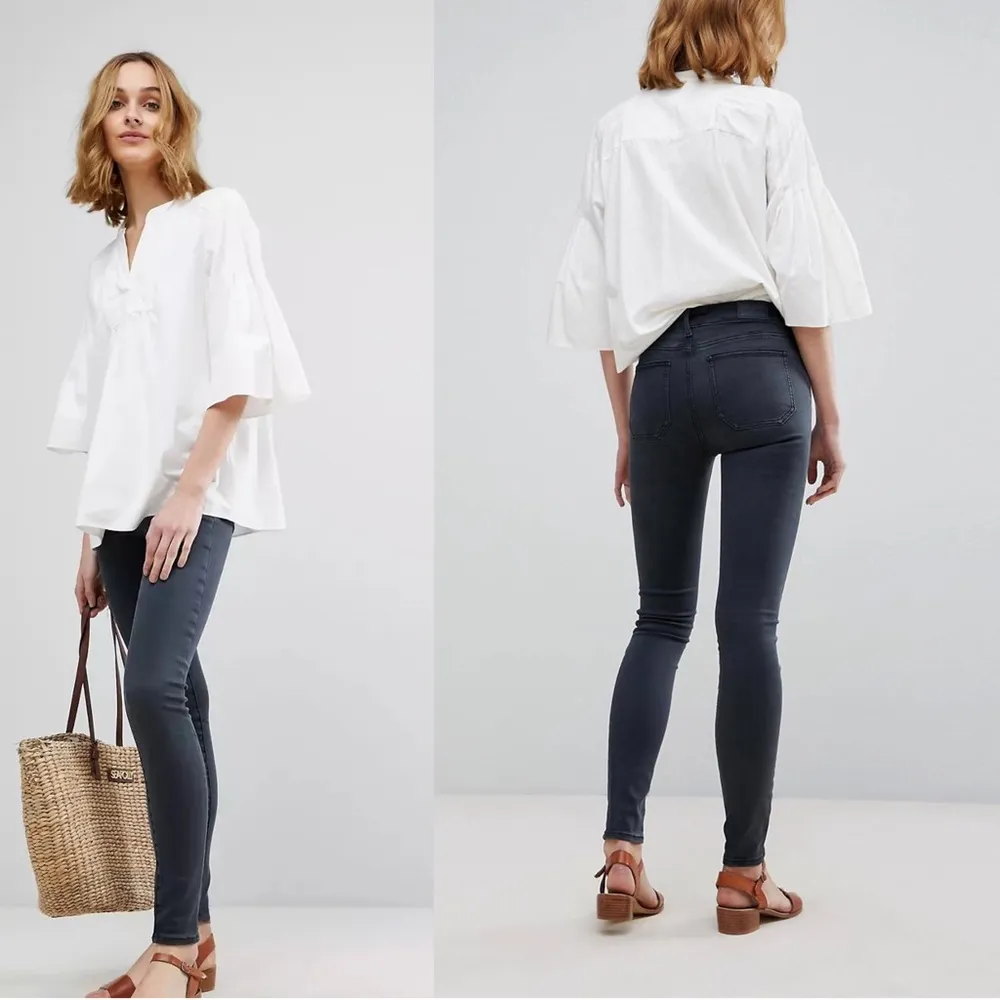 MiH Jeans • The Bodycon 5 Pocket jean high rise skinny leg washed black grey - Image 9