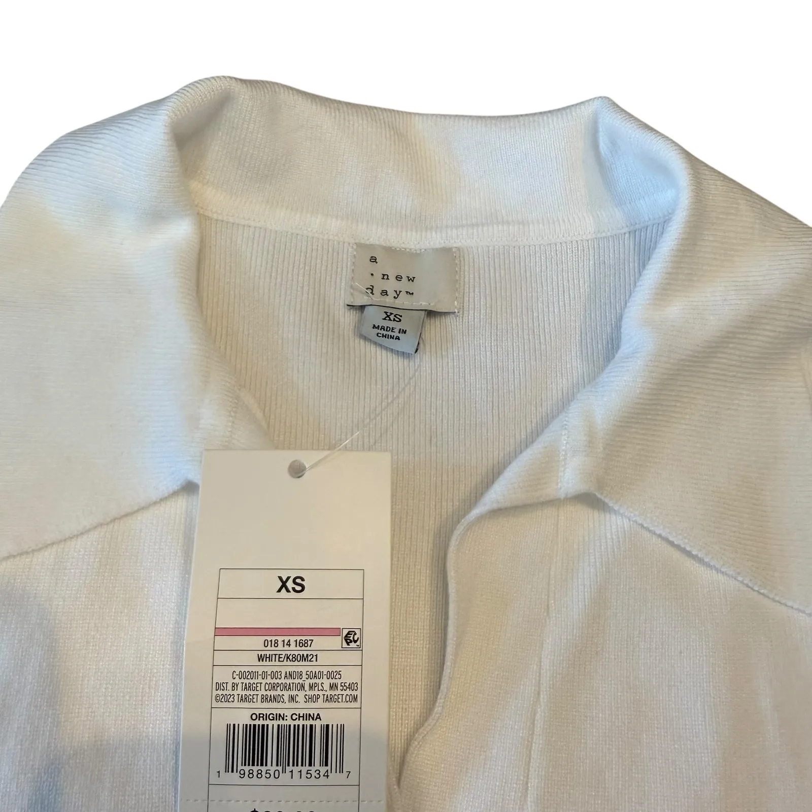 Collared Polo Ribbed Tank Top Preppy Pickleball Tennis Prep Sporty Size XS NWT - Image 3