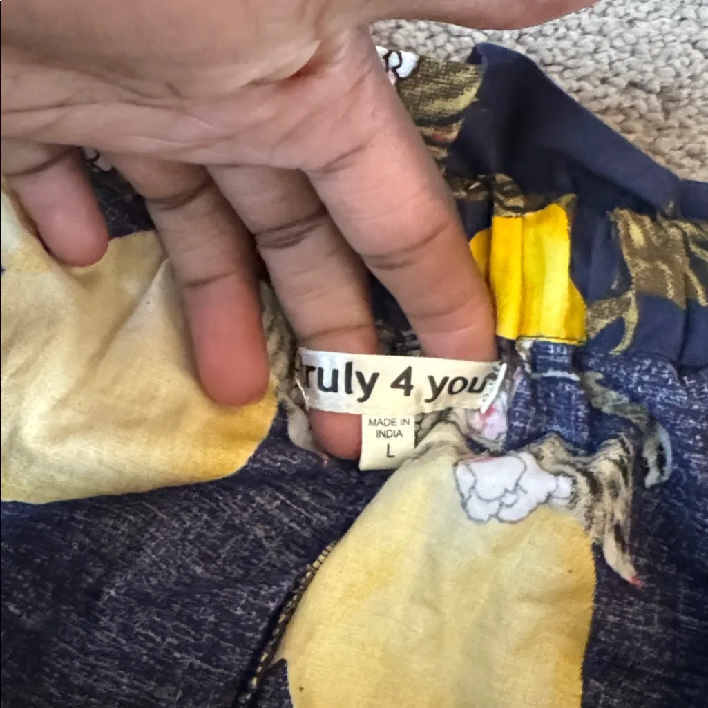 Truly 4 You Lemon Print Skirt SIZE L Yellow Size L - Image 4