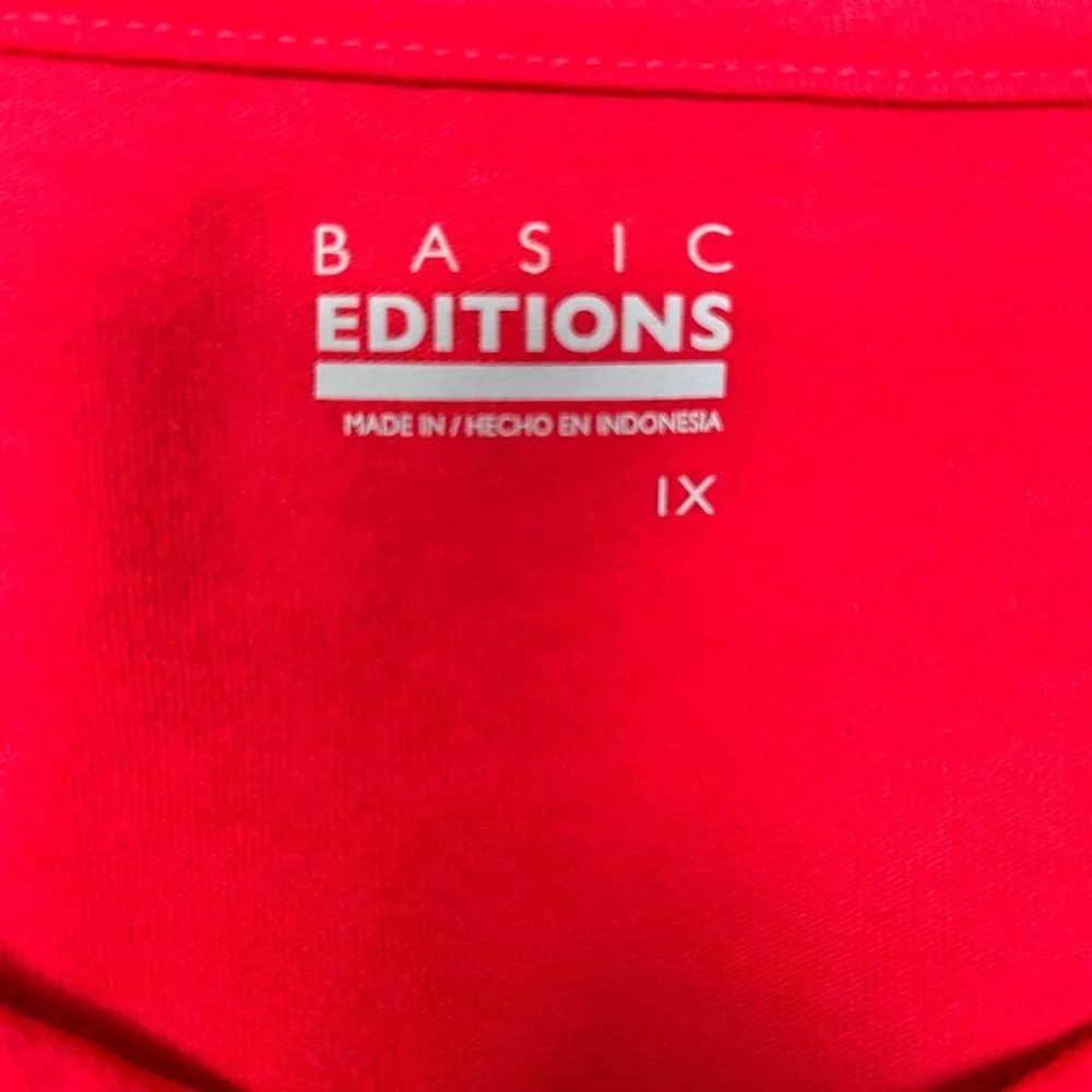 Stunning Red Short Sleeve Lace Top Size 1X - Image 6