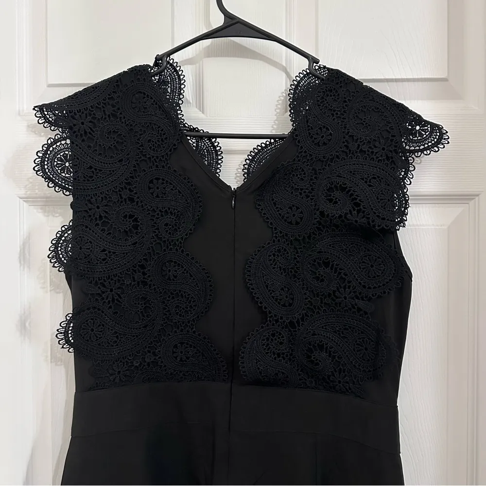 SHEIN Black Ruffle V-Neck Jumpsuit - Image 3