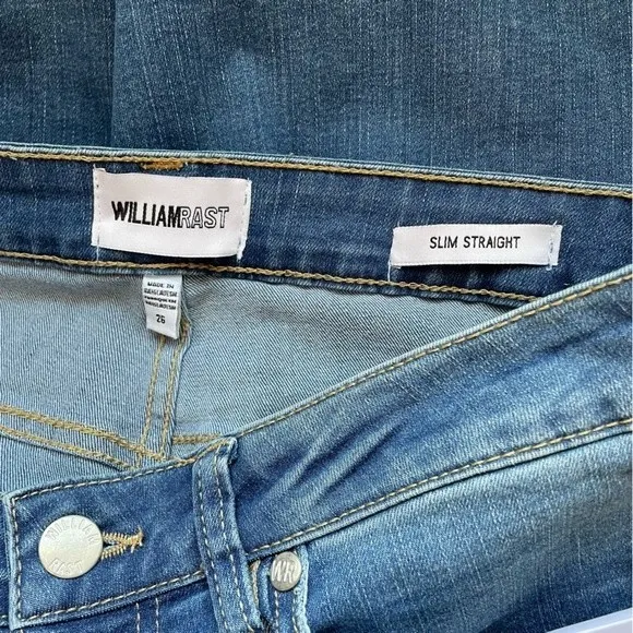 NWT William Rast Jeans High Rise Slim Straight Lagoon Wash Denim Size 26 | 2 NEW - Image 12