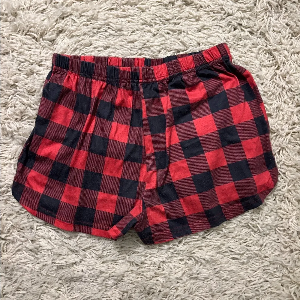 Ekouaer Red & Black Sleepwear Short Set Size S K42 - Image 4