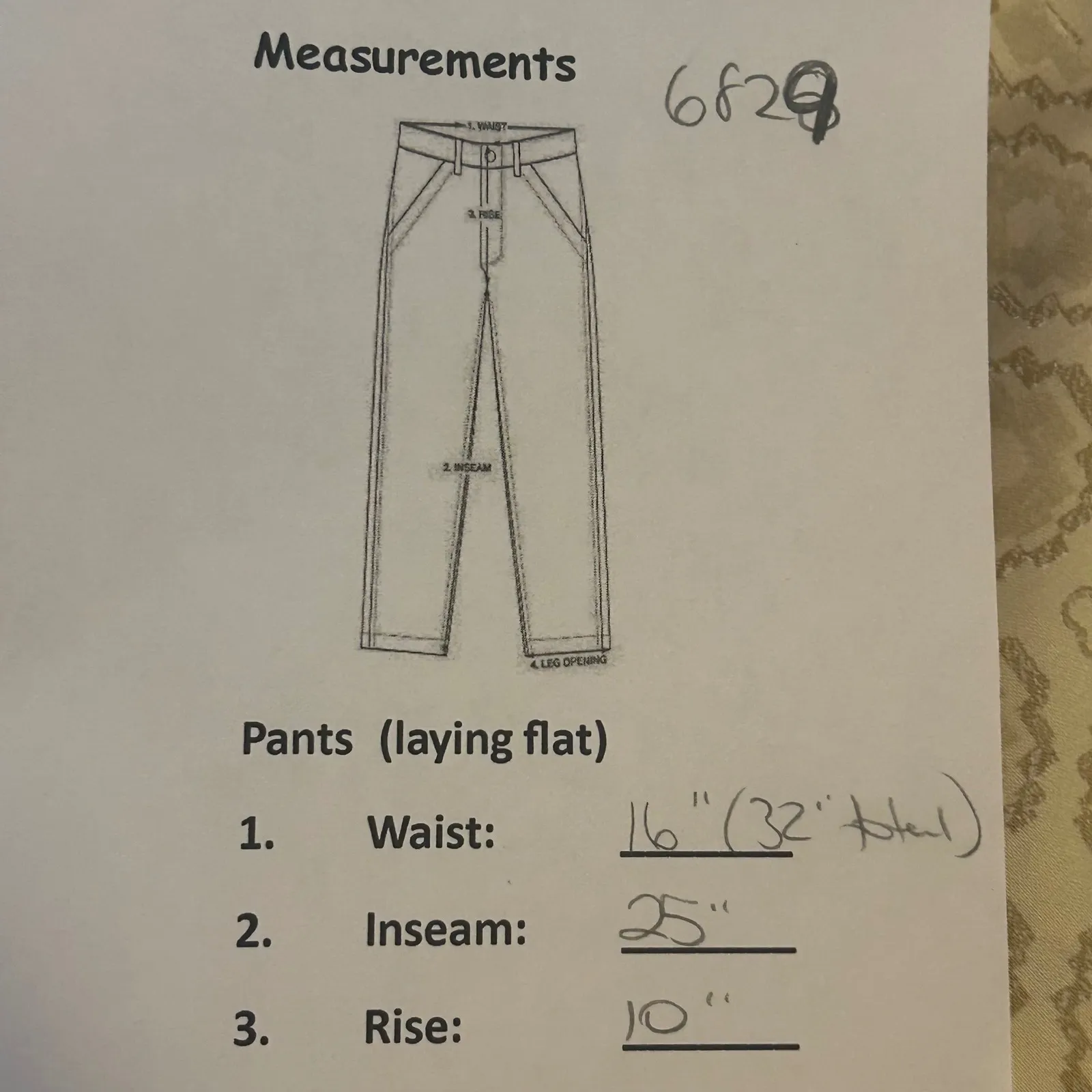 Liz Claiborne Jackie Pants Womens Size 10 Beige Geometric Print Straight Leg - Image 7