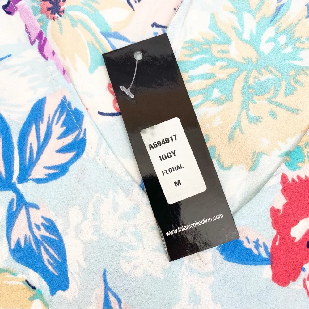 Tolani X Anthropologie Iggy V Neck Floral Print Midi Dress Ruffle Flounce Hem - Image 10