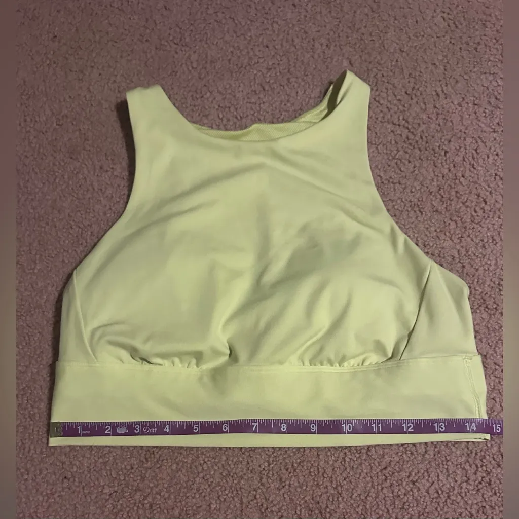 All in Motion Women's Yellow Green Sports Bra padding included Size Large - Image 3