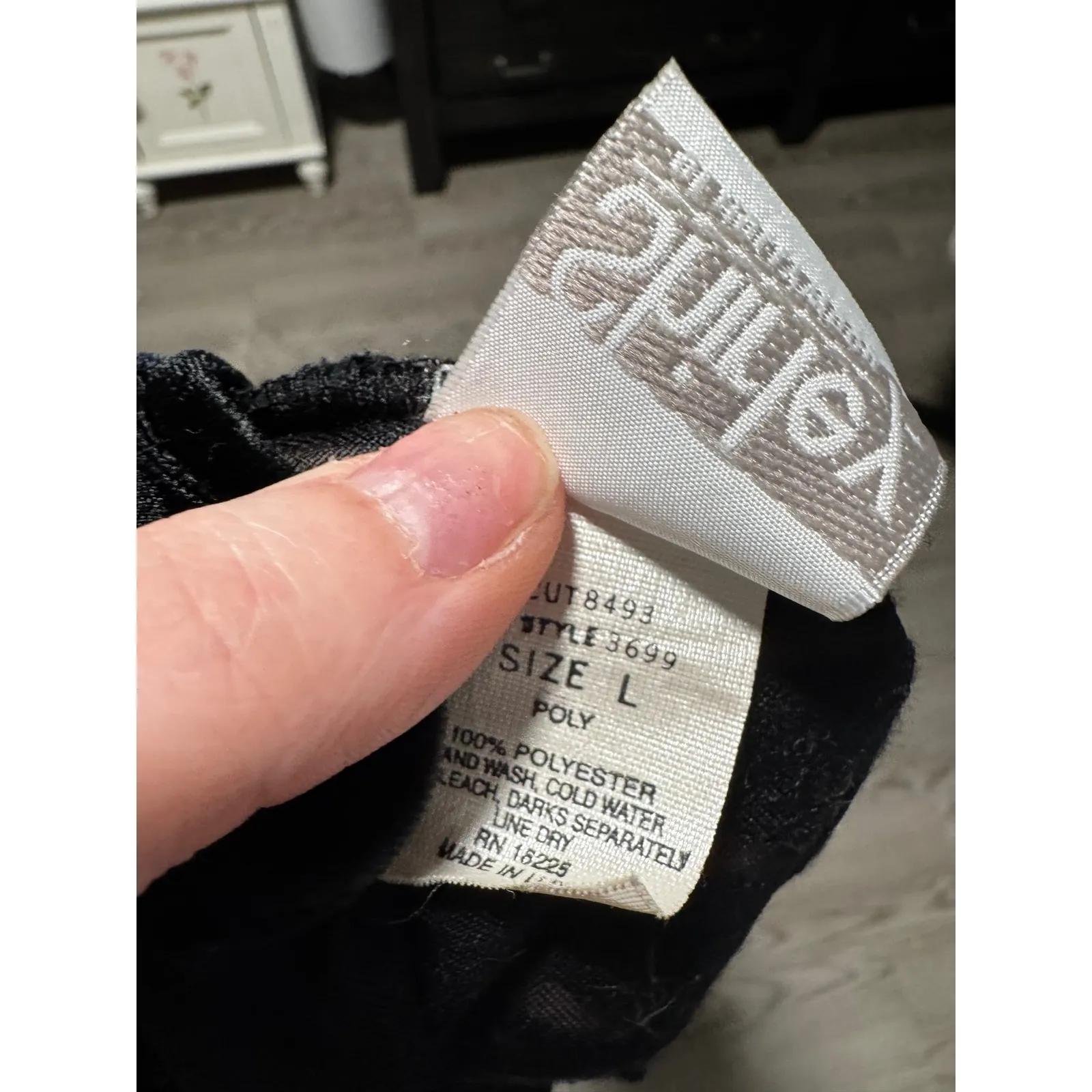 Vintage Shirley of Hollywood Sheer Black Velvet Zebra Print Camisole Top Large - Image 5