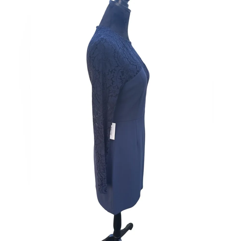 Babaton Masaki Navy Lace Bustier Mini Dress NWT Size 6 (Aritzia Starboard) - Image 6