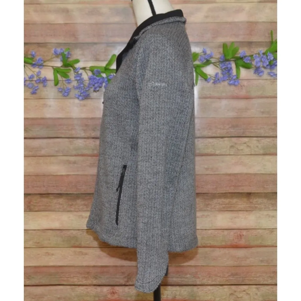 Columbia Ladies Gray Full Zip Jacket Size L Pockets Athletic Wear Gym Work Out - Image 6