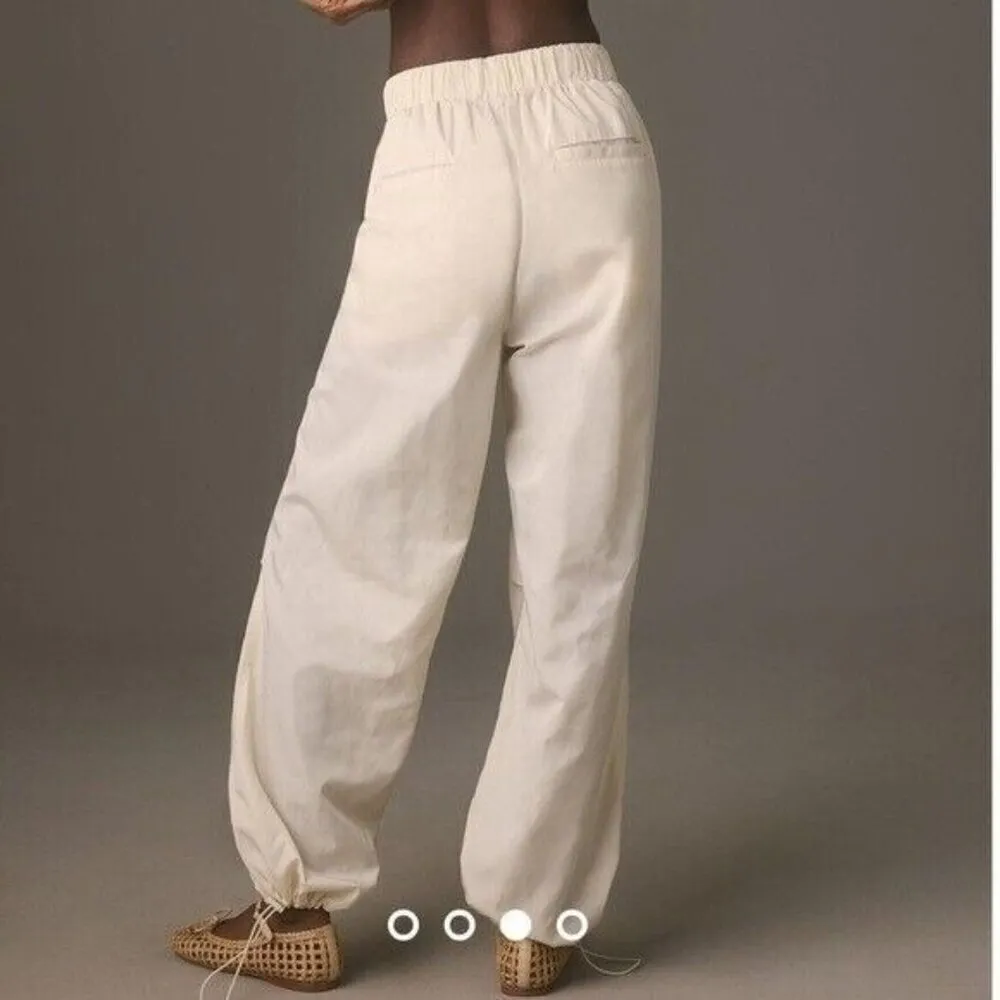 ANTHROPOLOGIE Moon River Drawstring Pants Cream Size L NEW - Image 5