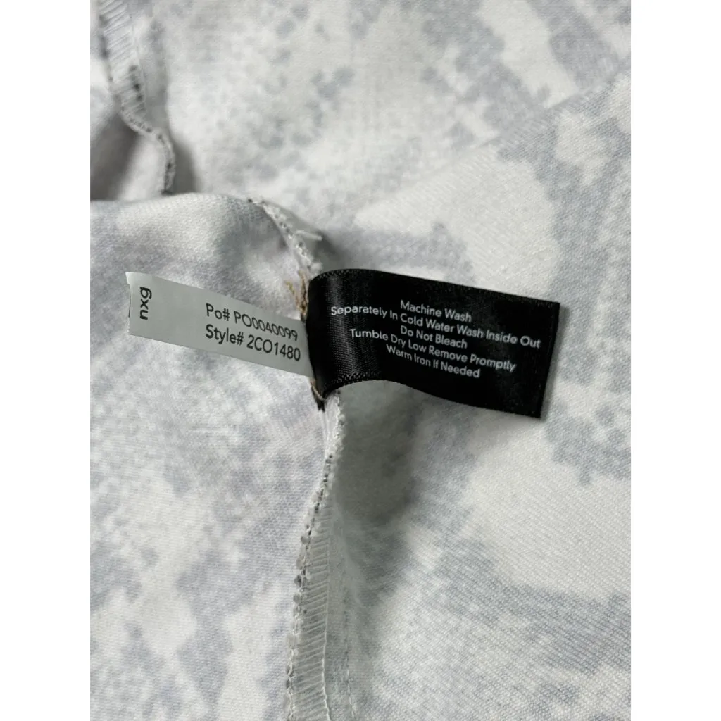 Boston Proper Size M Woman  Sneak Print Button-Up Shirt  Cotton/Spandex Blend - Image 12