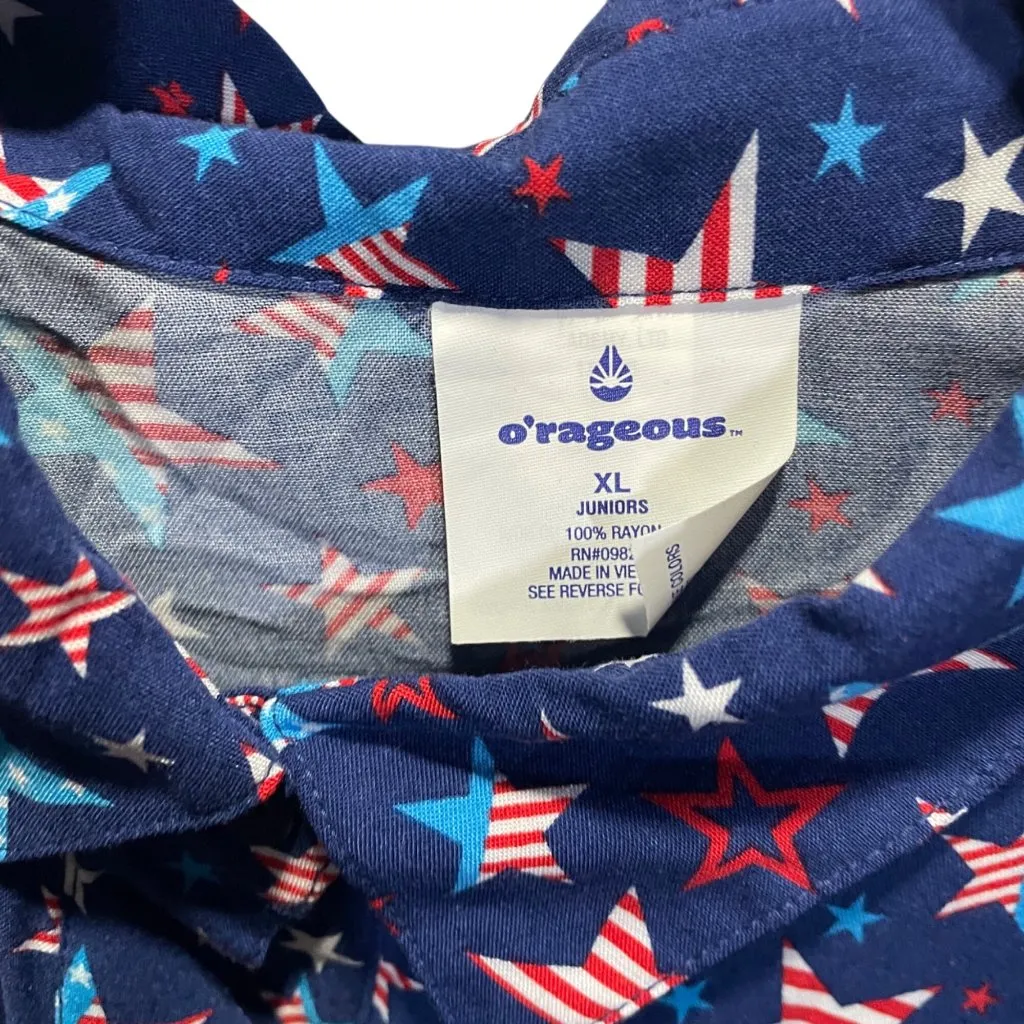 Orageous XL Juniors Cabana Top Blue Depths Stars Patriotic Style Size undefined - Image 4