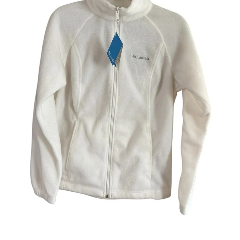 Columbia White Fleece Utility Zip Up Jacket - Image 10