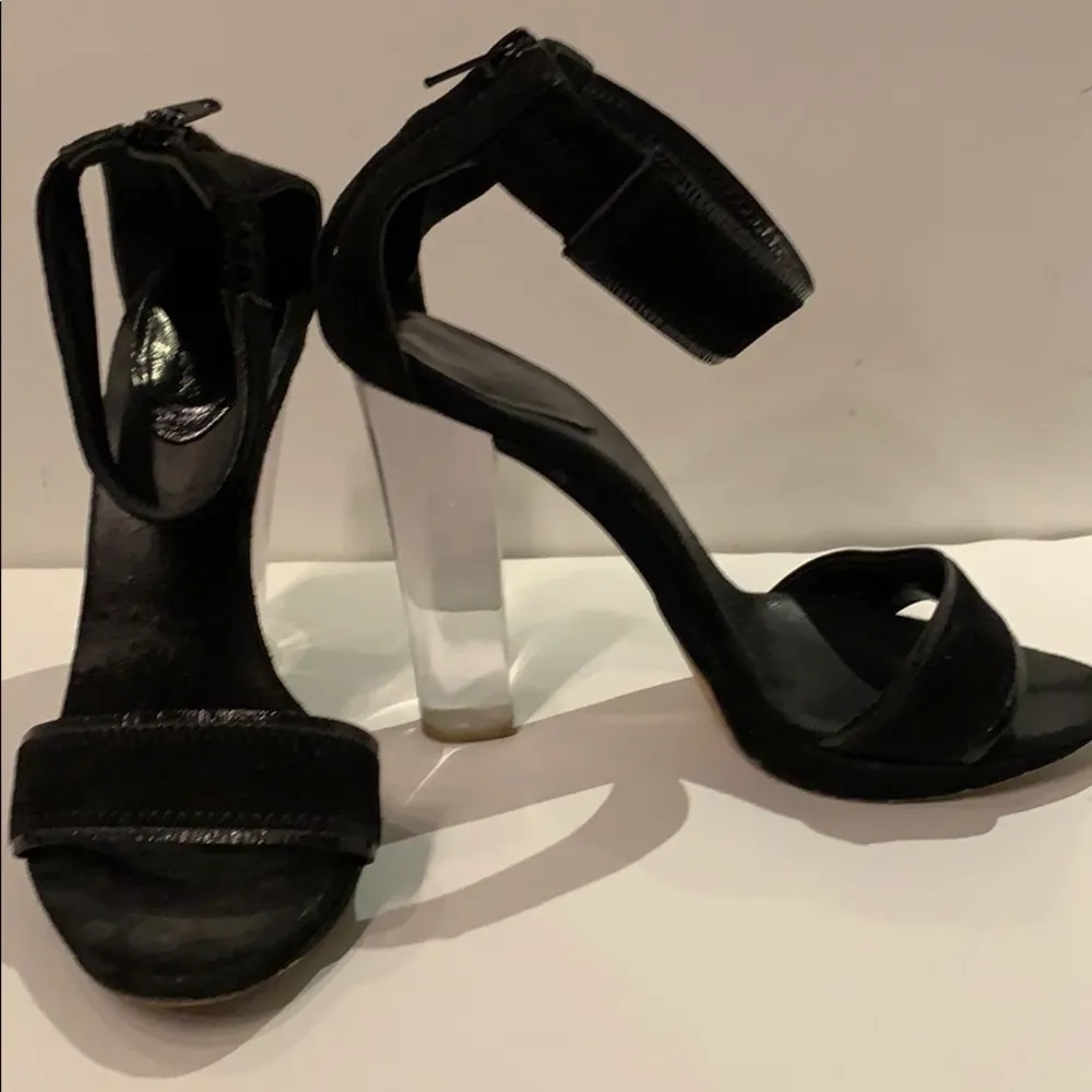 Donna Karan Collection Black Suede Heels - Image 2