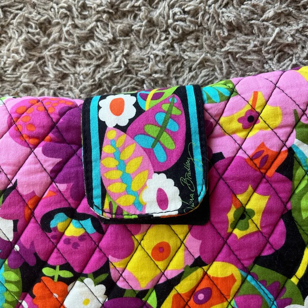 Vera Bradley Floral Pattern Roll Up Makeup / Toiletry Bag - Image 9