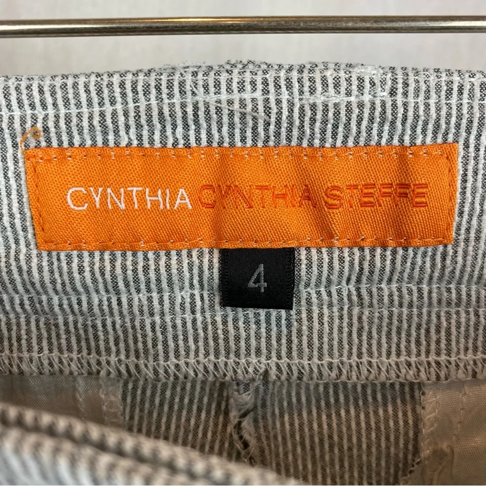 Cynthia Steffe Gray & White Striped Shorts 4 - Image 3